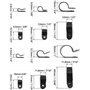 QWORK 200 Pièces Clips Cable P Clips en Nylon, Fixation Cable Electrique pour Conduits Câbles Tubes, Ø 5/6/9/12/19/28mm (Noir)