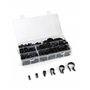 QWORK 200 Pièces Clips Cable P Clips en Nylon, Fixation Cable Electrique pour Conduits Câbles Tubes, Ø 5/6/9/12/19/28mm (Noir)