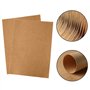 Dtaeye Carte Kraft 50 Pièces Cartes en Papier Kraft Carte Blanche Vierge Papier Kraft Marron Rond Cartes de Message Carte de Voe