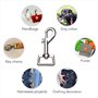 OWAYOTO Lot de 8 mousquetons pivotants pour laisse de chien, fermoir à boucle pour animal domestique, porte-clés pour attacher l