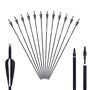 EinMAIQi Lot de 12 flèches pour tir à l'arc en fibre de verre de 81 cm - Pour adultes - 500 arcs d'arc - Pour la pratique du tir