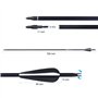 EinMAIQi Lot de 12 flèches pour tir à l'arc en fibre de verre de 81 cm - Pour adultes - 500 arcs d'arc - Pour la pratique du tir