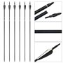 EinMAIQi Lot de 12 flèches pour tir à l'arc en fibre de verre de 81 cm - Pour adultes - 500 arcs d'arc - Pour la pratique du tir