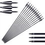 EinMAIQi Lot de 12 flèches pour tir à l'arc en fibre de verre de 81 cm - Pour adultes - 500 arcs d'arc - Pour la pratique du tir