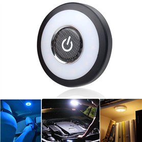 X SIM FITNESSX Veilleuse LED 3 couleurs pour voiture Lumière de coffre Lampe de lecture Magnétique Intensité variable USB Rechar