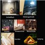 X SIM FITNESSX Veilleuse LED 3 couleurs pour voiture Lumière de coffre Lampe de lecture Magnétique Intensité variable USB Rechar