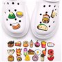 40 Pièces Accessoires De Chaussures en Forme De Nourriture, Accessoires De Chaussures De Dessin Animé, Accessoires De Chaussures