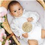 7 Morceaux De Cartes De Bébé Marquantes, 1 Morceau De Ficelle, Des Copeaux De Bois Pour Accessoires De Bébé, Des Copeaux De Bois