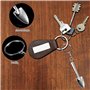 ZGDEIWGF Lot de 2 Mini Porte-clés en Forme de Pelle 3D - Métal Argenté, Créatif et Mignon - Taille Unique