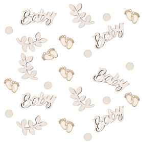 Confettis En Bois Pour Fête Prénatale