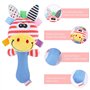 2Pcs Bébé Jouet Hochet Peluche Multicolore d'Éveil Éducatif Convient Poussette Berceau Animales Joue