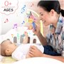 WolinTek Hochets pour bébé, 2Pcs Bébé Jouet Hochet Peluche Multicolore d'Éveil Éducatif Convient Poussette Berceau Animales Joue