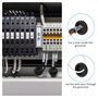 Assortiment Oeillet en Caoutchouc Noir 7 Tailles Passe Fils Caoutchouc Joints de Prise