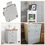 YOUNTHYE Lot de 6 verrous d'armoire en métal de 22 mm avec clé identique pour boîte aux lettres, tiroir, armoire, maison, bureau