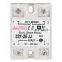 Module de relais, SSR-25 AA 25A SSR Entrée AC-AC 90-250V Sortie AC 24-480V AC Module relais à semi-conducteurs en plastique + mé