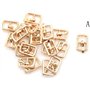 Yulakes Lot de 80 mini sangles à boucle en alliage rectangulaires Adjuster Tri-Glide Slides en métal Boucle de ceinture Boucle e