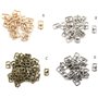 Yulakes Lot de 80 mini sangles à boucle en alliage rectangulaires Adjuster Tri-Glide Slides en métal Boucle de ceinture Boucle e