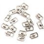 Yulakes Lot de 80 mini sangles à boucle en alliage rectangulaires Adjuster Tri-Glide Slides en métal Boucle de ceinture Boucle e