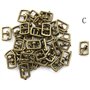 Yulakes Lot de 80 mini sangles à boucle en alliage rectangulaires Adjuster Tri-Glide Slides en métal Boucle de ceinture Boucle e