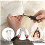 100 Pièces Kit Réparation Fermeture Éclair Kit Reparation Fermeture Eclair Métal Kit de Reparation Fermeture Eclair avec Pince d