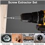 6 Pièces Extracteur de Vis Cassée Extracteurs de vis Double Tête Extracteur de Goujon avec 4 Forets Kit Extracteur de Vis pour E