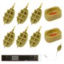 prota Lot de 11 mangeoires de pêche en ligne - Fournis avec un kit de ligne de pêche - Accessoires 15/20/30/40/50/60 g - Pour ri