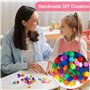 Alpinleux Lot de 200 pompons à paillettes – Pompons à paillettes assortis – Pompons moelleux pour loisirs créatifs, décorations 
