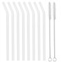 Lot de 8 Paille en Verre Réutilisables