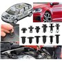 Lot de240 Rivet Clips Plastique,Rivet Plastique Fixation,Universel pour Auto Voitures Panneaux Garnitures de portières avec Boît