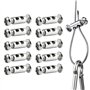 PHIOMUUE Lot de 10 clips de câble métallique pour câble métallique de 1 à 2 mm de diamètre