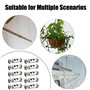PHIOMUUE Lot de 10 clips de câble métallique pour câble métallique de 1 à 2 mm de diamètre, clips de câble métallique avec bouch