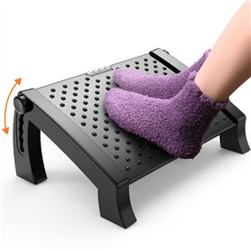 Banaone Repose-pieds de Bureau Ergonomique - Cale Pied Bureau Ajustable en 6 Hauteurs