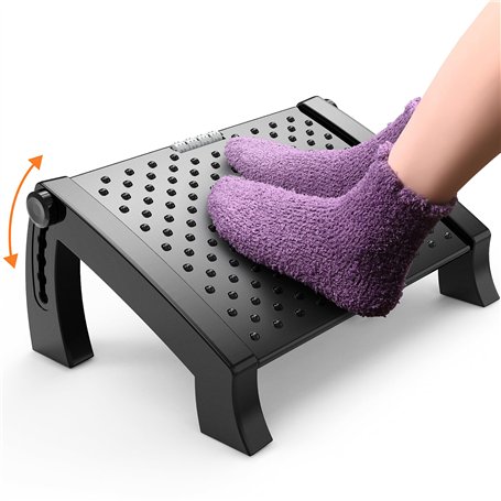 Banaone Repose-pieds de Bureau Ergonomique - Cale Pied Bureau Ajustable en 6 Hauteurs