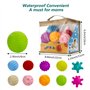 Comius Sharp Balles Sensorielles Douces, Bébé Balles Jouets éducatifs Souples à Presser Jouets pour Bébés Coloré Squeeze Balle p