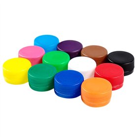 Supvox Lot de 100 Bouchons de Bouteilles en Plastique Multicolores pour Les projets d'artisanat des Enfants