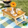 Table de Lit Pliable Bureau pour Ordinateur Portable Réglable en Bambou Support Ordinateur Portable Table pour Ordinateur Portab
