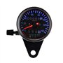 Odomètre de Moto, rétroéclairage LED 12 V Moto Double tachymètre Odomètre Compteur de Vitesse Kit de jauge Cafe Racer