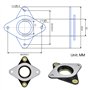 Amortisseur de vibrations en acier et caoutchouc NEMA 17 avec vis M3, compatible avec la machine CNC Creality CR-10,10S, imprima