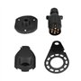 Prise 7 broches, Duokon Prise de remorque à 7 broches Connecteur Adaptateur Support pour Remorque Caravane Remorquage Attelage