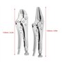 Ground Mouth Straight Lock Pinces 2Pcs Set Clamp Locking Piers Tools