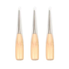 Healifty 3pcs poinçon à Coudre Trou Rond Manche en Bois poinçon de Couture Bricolage Cuir Main Couture poinçon Outils de réparat