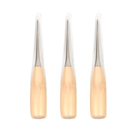 Healifty 3pcs poinçon à Coudre Trou Rond Manche en Bois poinçon de Couture Bricolage Cuir Main Couture poinçon Outils de réparat