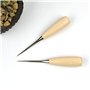 Healifty 3pcs poinçon à Coudre Trou Rond Manche en Bois poinçon de Couture Bricolage Cuir Main Couture poinçon Outils de réparat