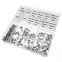 115x Boîte assortiments de graisseurs Raccords de Graisse M6 M8 M10 droit/45°/90°/180°