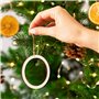 SUPVOX 50 PièCes Anneaux En Bois DéCoratifs, Copeaux De Bois Ronds Pour Bricolage, DéCoration De FêTes, Arbre De NoëL, Taille 7.