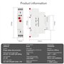 Regun Relais à Retardement, AC/DC 12V-240V GRT8-B1 Mini relais de temporisation de coupure, type de rail Din avec indicateur LED
