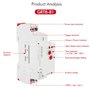 Regun Relais à Retardement, AC/DC 12V-240V GRT8-B1 Mini relais de temporisation de coupure, type de rail Din avec indicateur LED