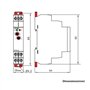 Regun Relais à Retardement, AC/DC 12V-240V GRT8-B1 Mini relais de temporisation de coupure, type de rail Din avec indicateur LED