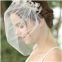 Lurrose Mariée Cage à Oiseaux Voile Mariage Voile Court Mariée Mariage Coiffure Accessoires pour Cheveux pour Fille Mariée Femme