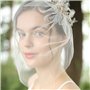 Lurrose Mariée Cage à Oiseaux Voile Mariage Voile Court Mariée Mariage Coiffure Accessoires pour Cheveux pour Fille Mariée Femme